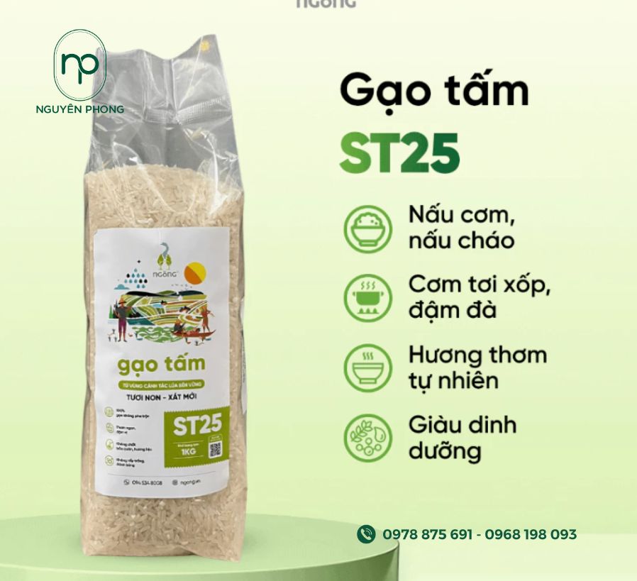 Mẫu tem gạo tấm ST25